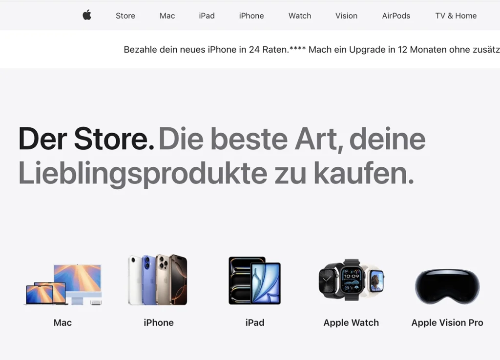 Abbildung: Apple Onlineshop