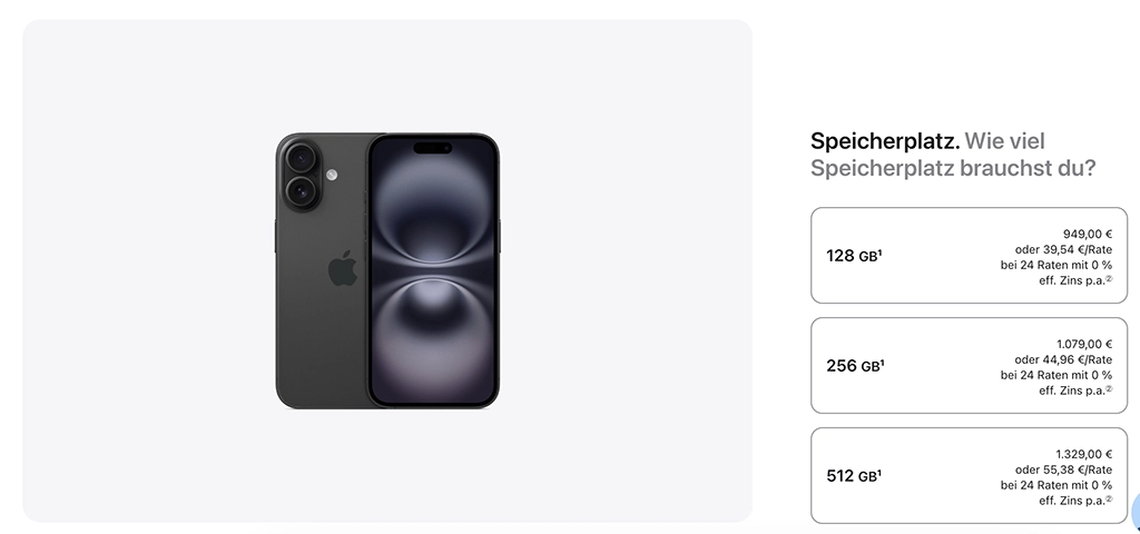 Abbildung: Upsells im Apple Onlineshop